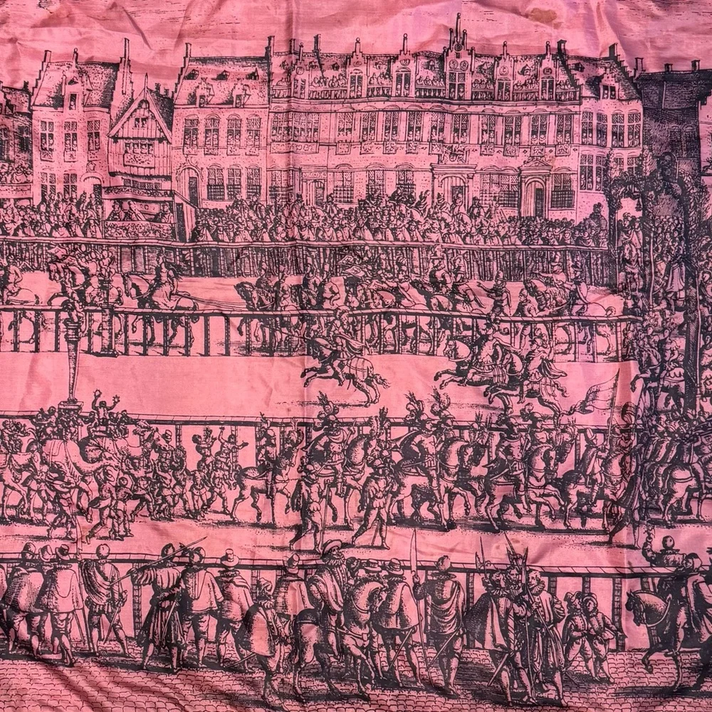 Rare Brooke Cadwallader Renaissance Silk Scarf